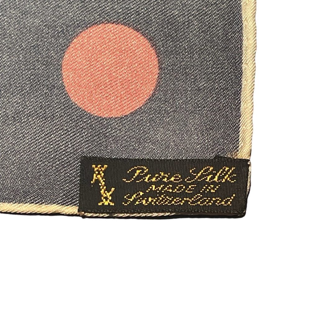 Silk Circle And Square Designed Scarf - image 3